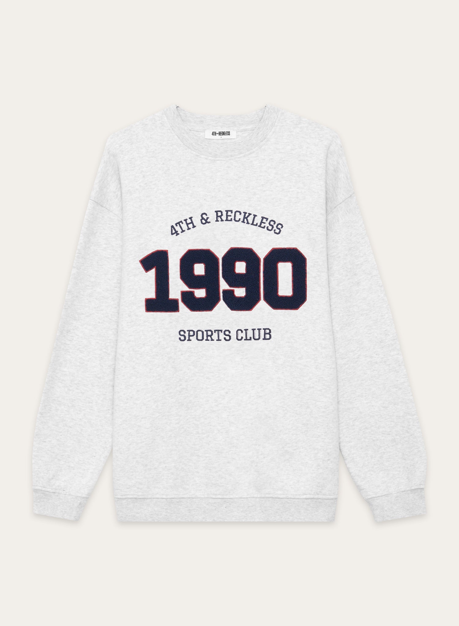 Grey 1990 Slogan Classic Longline Sweatshirt